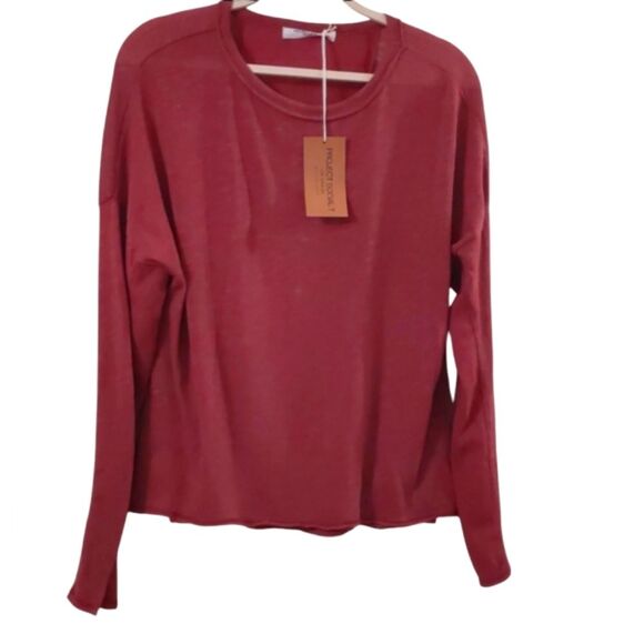 Project Social T Tops - PROJECT SOCIAL Cotton Knit Long Sleeve Tee Shirt Lightweight NWT